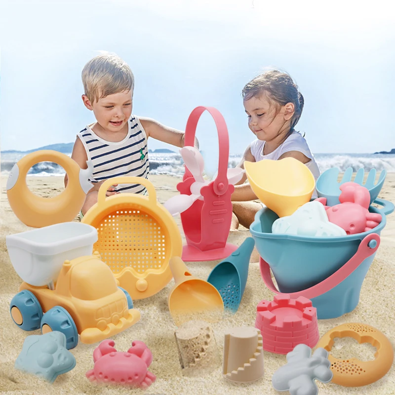 Summer Toy Sandbox-Set-Kit Beach-Game-Toy Sand-Water Baby Silicone Cart Play Children