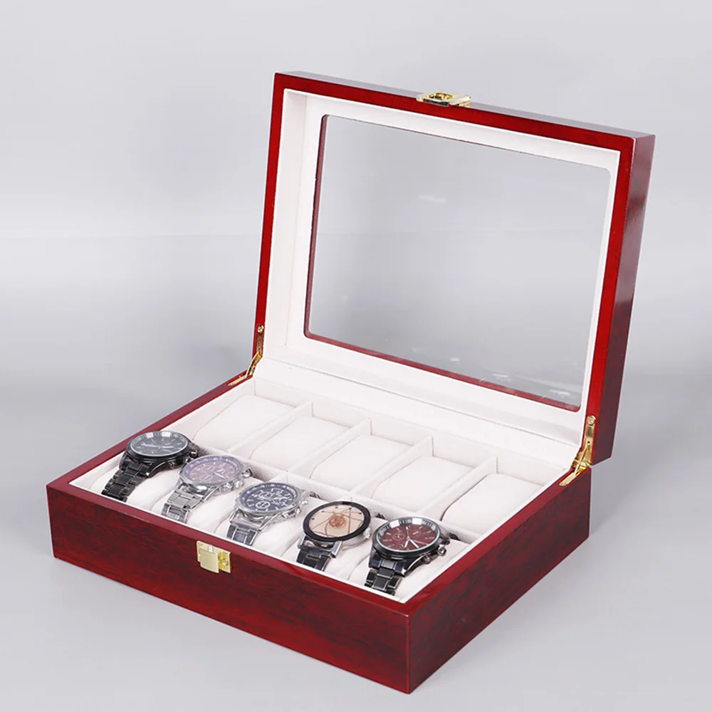 Piano with Baking Paint 6-digit 10 Digit 12 Digit Watch Box Jewelry Storage Display Box Wooden Box Correas Apple Watch Box Case 