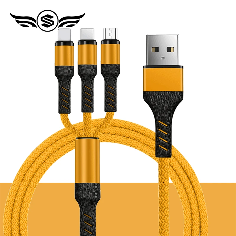 3 в 1 USB кабель для XS X 8 7 6 11 pro зарядное устройство Micro USB кабель для Android USB TypeC кабели для мобильных телефонов для samsung S9