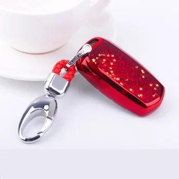 

Quicksand TPU Car Remote Key Case Cover For Geely Atlas Boyue NL3 EX7 Emgrand X7 EmgrarandX7 SUV GT GC9 Borui Car Accessories