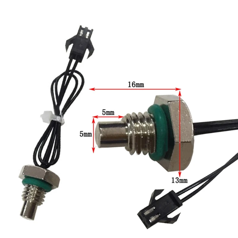 Temperature Sensor NTC Thermistor Probe Head M8 Thread Probe Cable Wall Mounted Tube Clamp Type M2EE