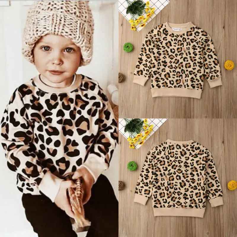 

Baby Leopard Sweater Children's Bunny Print Sweaters Girl Boy Clothes Cute Toddler Girl Clothes Gifts Spring Autumn 1-7T Wear