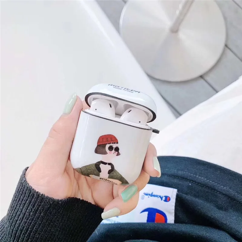 Модный белый чехол для наушников AirPods Trend, беспроводные наушники для Airpods 1, защитные наушники, чехол для Airpods 2, чехол s - Цвет: Woman