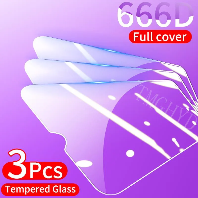 3Pcs Screen Protector Tempered Glass For XiaoMi RedMi Note 10 9S 9 7 8 Mi 10T Lite 10S Poco Pro X3 NFC 9A 9C 8A Protective | Мобильные