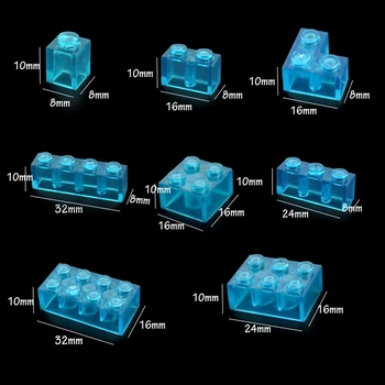 

Building Blocks Transparent Thick Brick Model DIY classic bulk parts Compatible All Brands Toys for Children