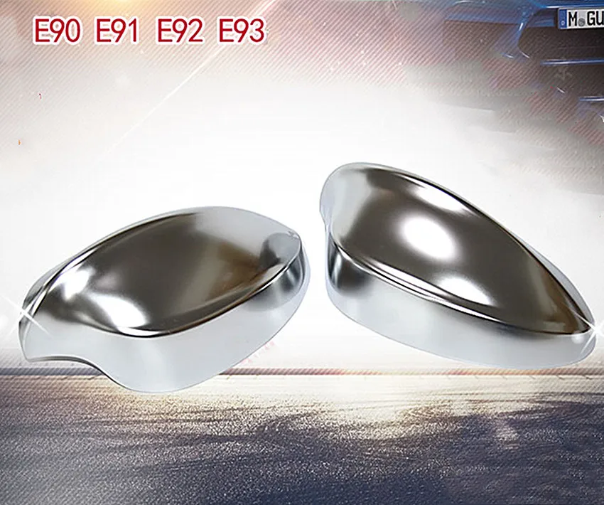 

Matte Silver Replacement ABS Chrome Side Wing Rear View Rearview Mirror Cover Case For BMW 3 Series E90 E91 E92 E93 2005- 2007