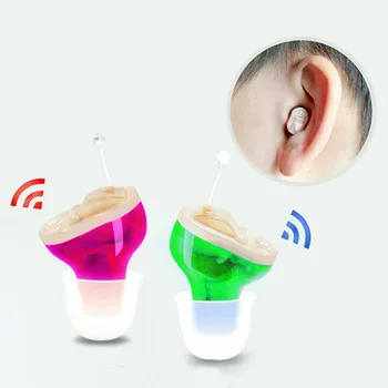 

Portable Digital Invisible Hearing Aids with A10 Battery Mini CIC Sound Voice Amplifier Enhancer For The Elderly In The Ear