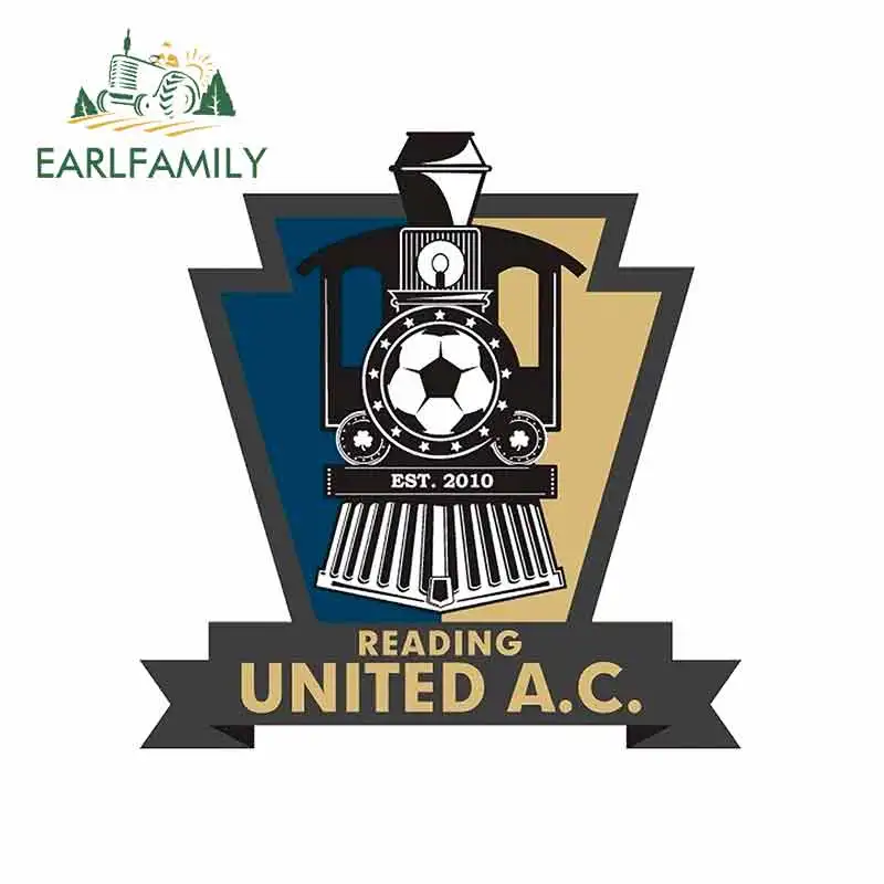 

EARLFAMILY 13cm x 12.7cm for Reading United A.C. USL Soccer Car Stickers Vinyl JDM Bumper Trunk Truck Graphics Car Accessories