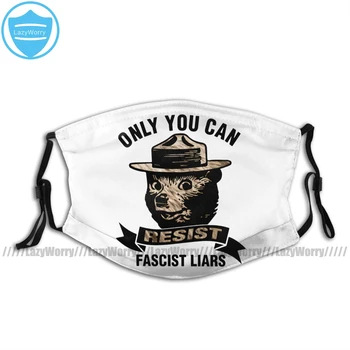 

Bear Mouth Face Mask Smokey Says Resist Facial Mask Kawai Cool with 2 Filters for Adult