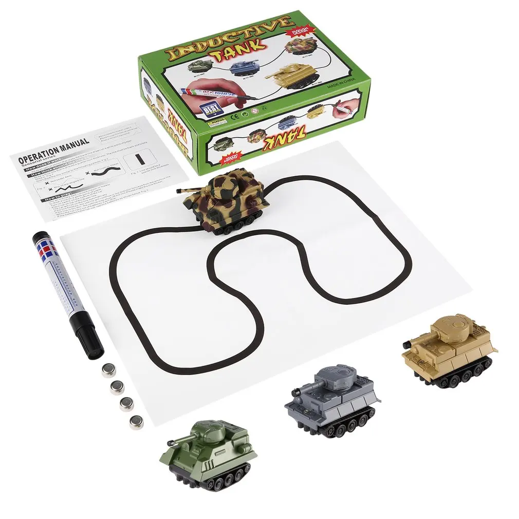 

Magic Automatic Inductive Tank Toy Vehicles Cars Construction Truck Inductive Tank Toys for Children Without Battery Funny
