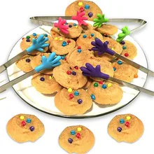 Нержавеющая сталь буфет выпечка барбекю сладкий зажим плоскогубцы салат, кубики льда щипцы зажимы случайный цвет