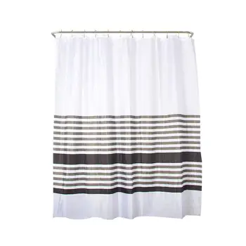 

Water Proof Polyester Shower Curtain with Reinforced Buttonholes – 72 “ x 72”, Printed Design. (Black White)