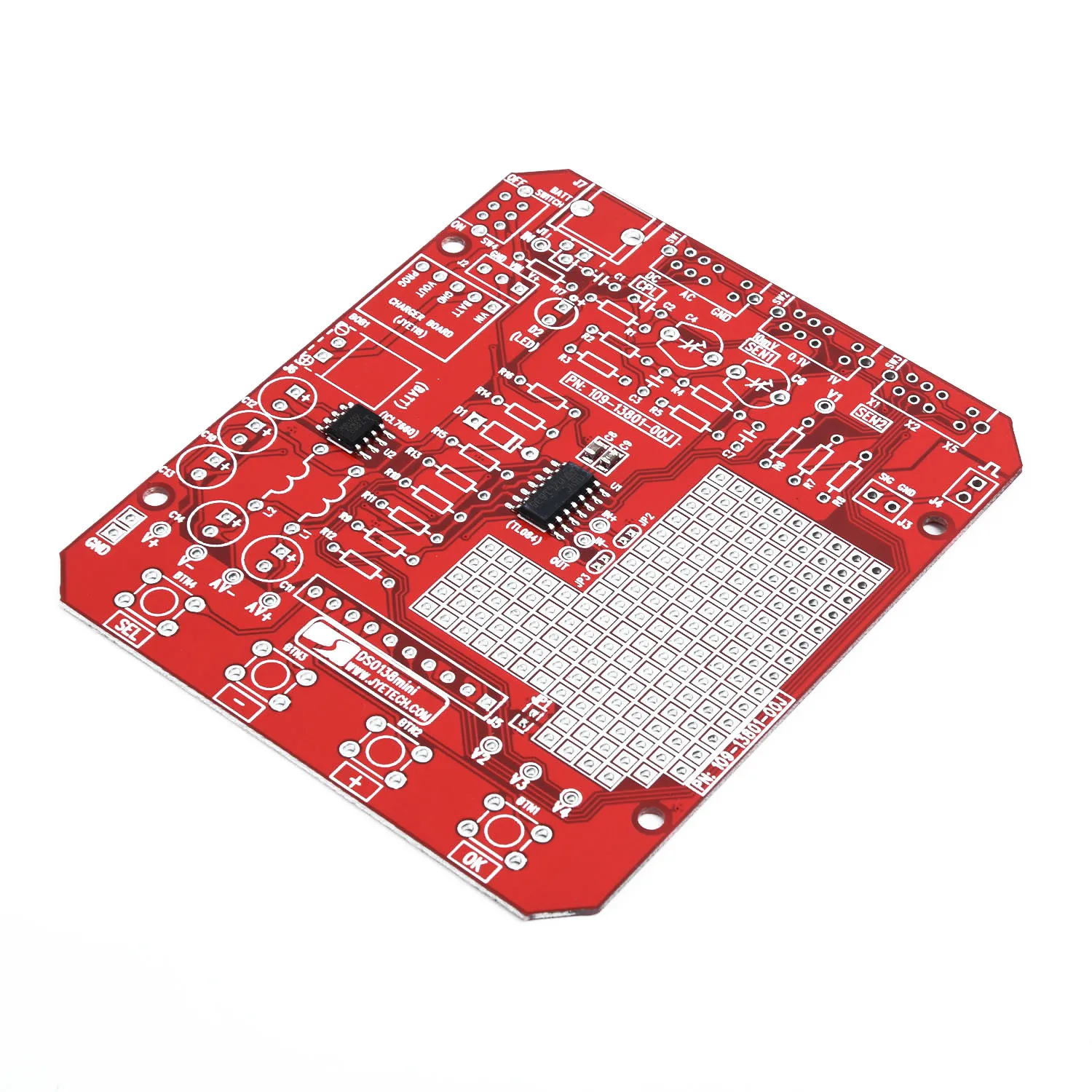 

DC 3.5V - 5V 1024 Points DSO138 Mini Digital Oscilloscope DIY Kit SMD Parts Pre-soldered + Clear Case