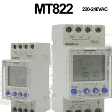 ManHua 250 В 16А случайные часы 2 канала 7 дней MT822 Универсальный электрический продукт для домашнего использования цифровой таймер переключатель