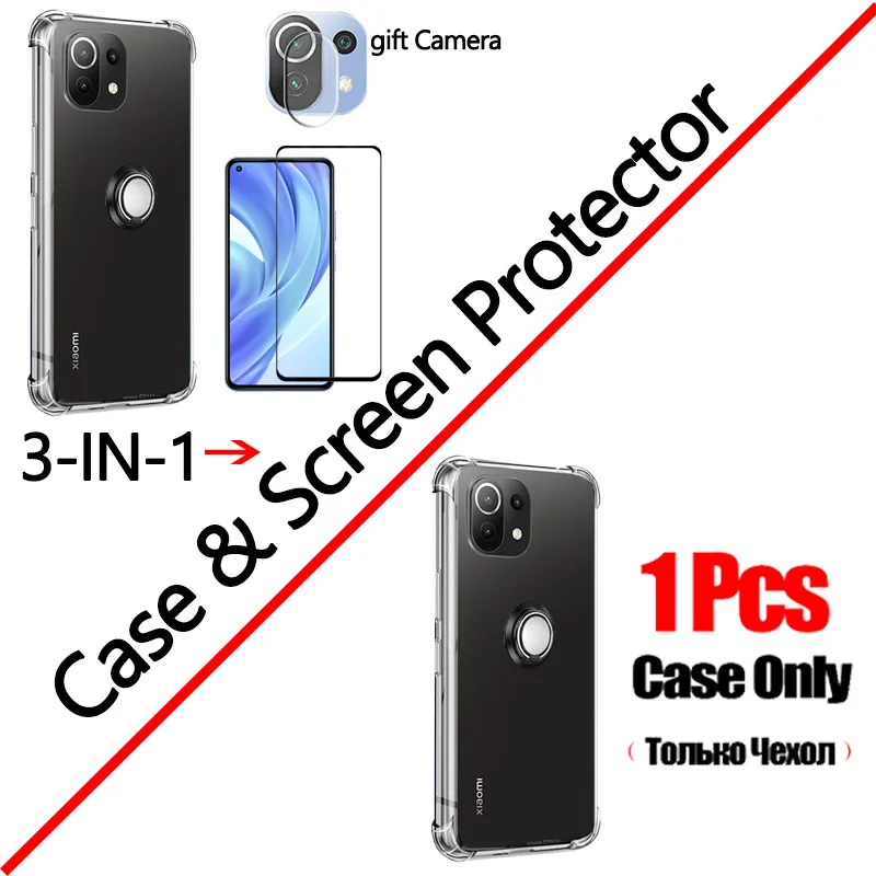 360 Protective Cover Mi11 lite Ring Case for Xiaomi Mi 11 lite Mi10T Pro  Mi10 lite Silicone Anti-Dropping funda mi 11 lite 5g xiaomi 11lite case -  AliExpress