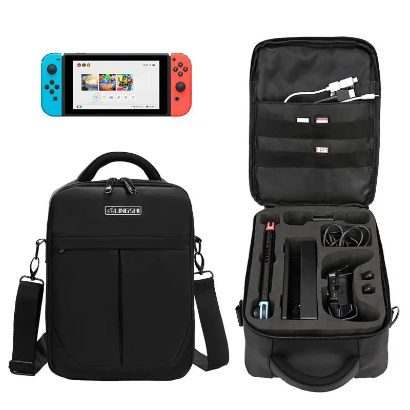 Сумка на плечо для Nintendo Switch NS сумка для хранения водонепроницаемые сумки через плечо полный комплект аксессуаров чехол