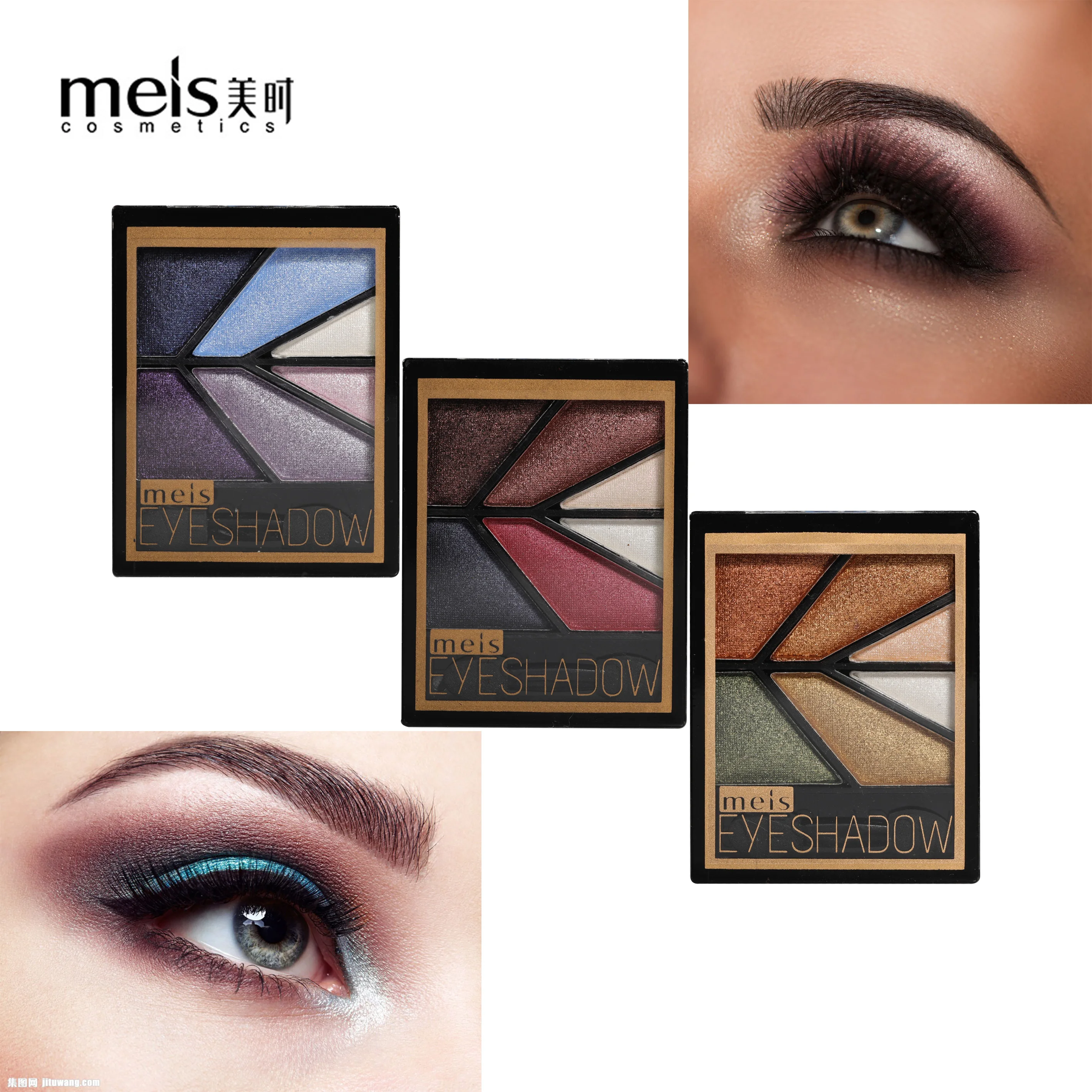 

MEIS New Arrival Charming Eyeshadow 6 Color Matte Eye shadow Make up Palette Shimmer Pigmented EyeShadow Powder Fashion Color