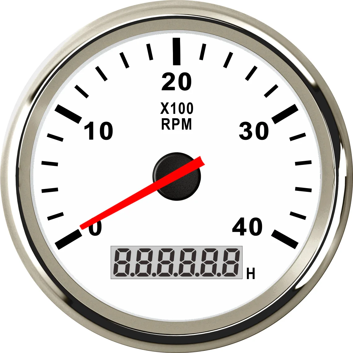 

Boat Tachometer Car Truck Tacho Gauge With LCD Hourmeter 12V/24V 4000 RPM 85mm 3-3/8 inch
