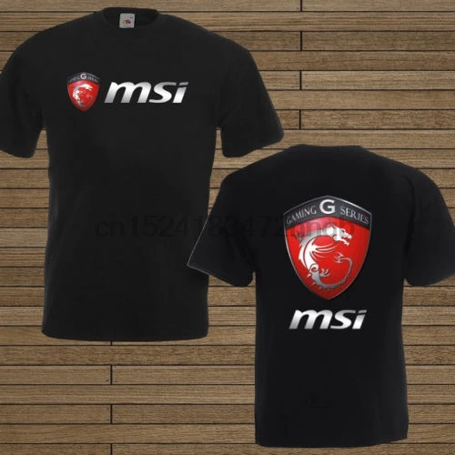 Популярная Новая футболка с логотипом игровой серии MSI | Мужская одежда