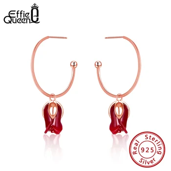 

Effie Queen Personality Designer Resin FLower Earring with Rose Flower Shape Drop Earring for Lover Wedding Party Gift EQE21