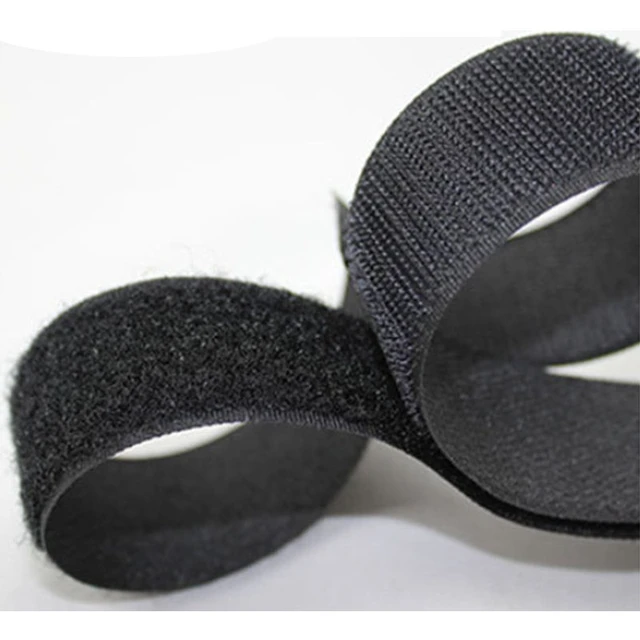 VELCRO Brand 25mm x 1m Black Stick On Hook and Loop Tape