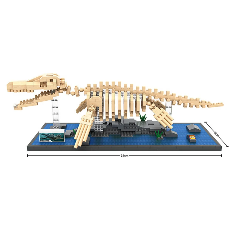 Создатель Динозавров Юрского периода, строительные блоки тираннозавр рекс Трицератопс Велоцираптор мосазавр Плезиозавр, нанокирпичные игрушки
