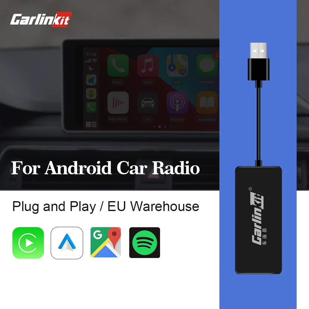 Carlinkit USB CarPlay Dongle Android авто для заправки экран мультимедийный плеер Autokit Smart Link