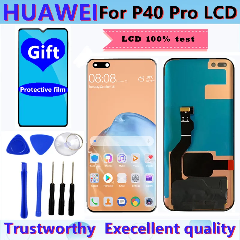 

100% tested 6.58'' AMOLED Display Replacement For Huawei P40 Pro LCD Touch Screen Digitizer Assembly For Huawei P40Pro Display