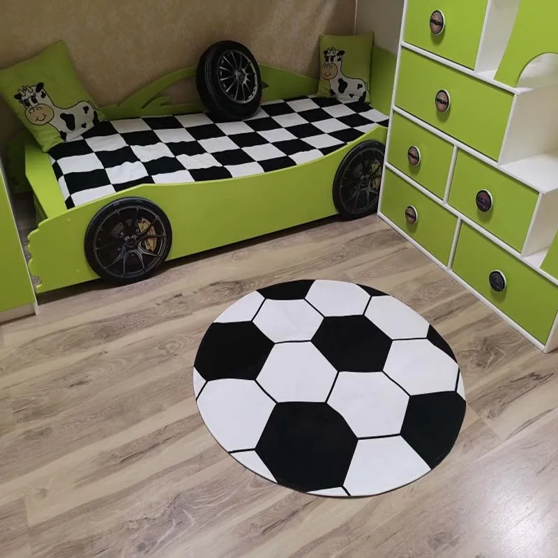 

51 New Polyester Anti-slip Ball Round Carpet Computer Chair Pad Football Basketball Living Room Mat Children Bedroom Rugs