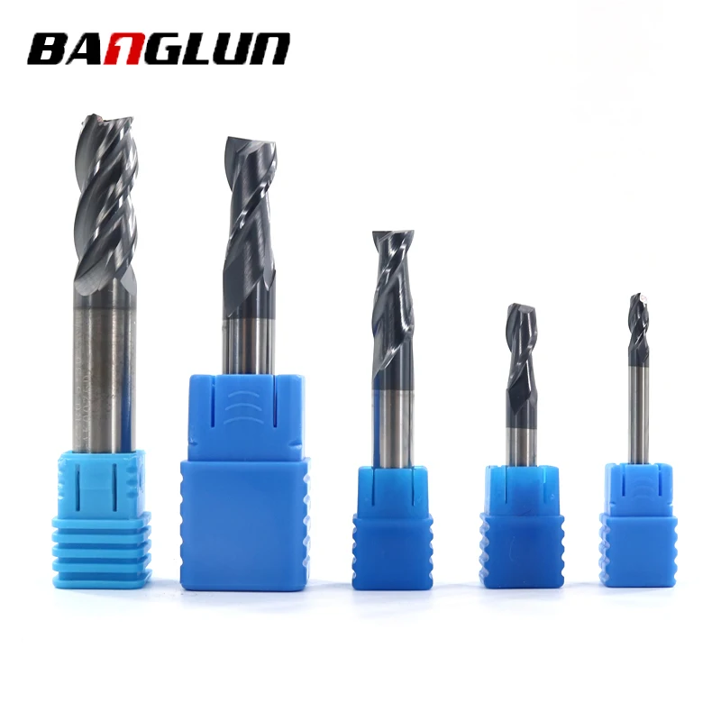 

2/5/10pcs HRC45 1mm Milling Cutter 2 Flutes End/Face Mill TiCN Tungsten Cobalt Alloy Milling Cutter For CNC Lathe/Machine Tool
