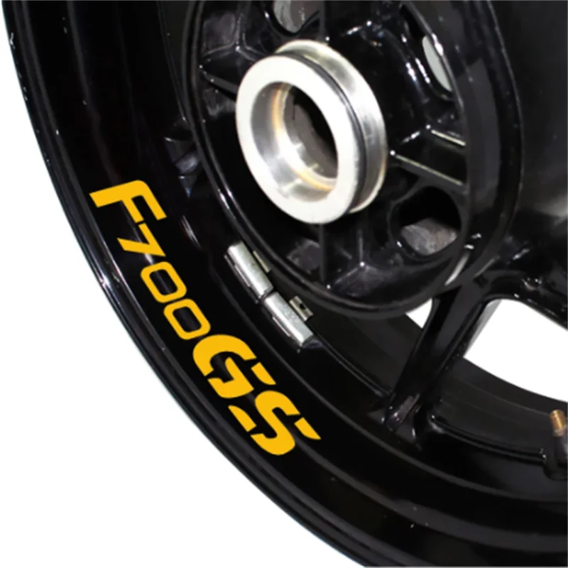 Front & Rear Wheel Rim Edge Sticker Decal For BMW F700GS Motorcycle Reflective Protection Waterproof Custom Refit Decoration car rearview mirror door side decoration anti collision rubber strips three color white edge