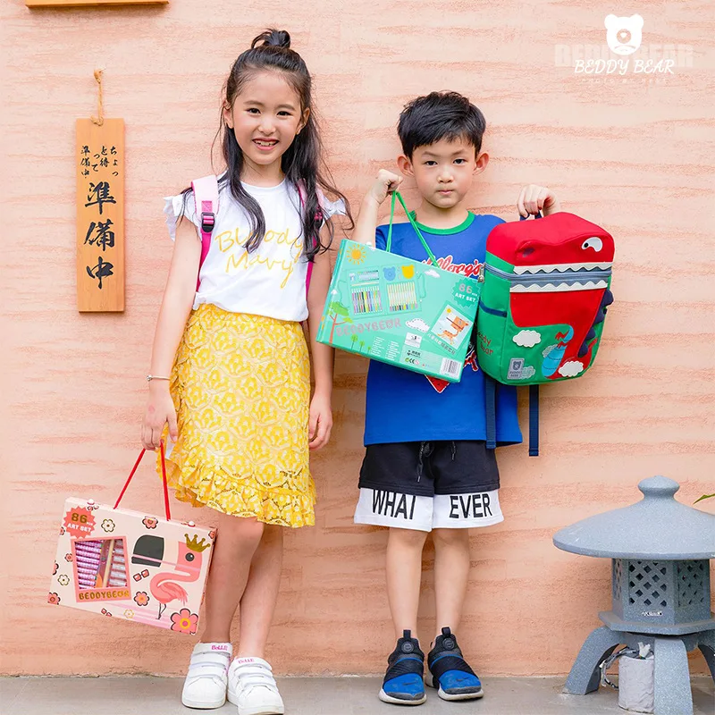 

South Korea BEDDYBEAR Painted Case Genuine Product 2019 New Style Children Crayon Pencil Combination Set Kindergarten Gift
