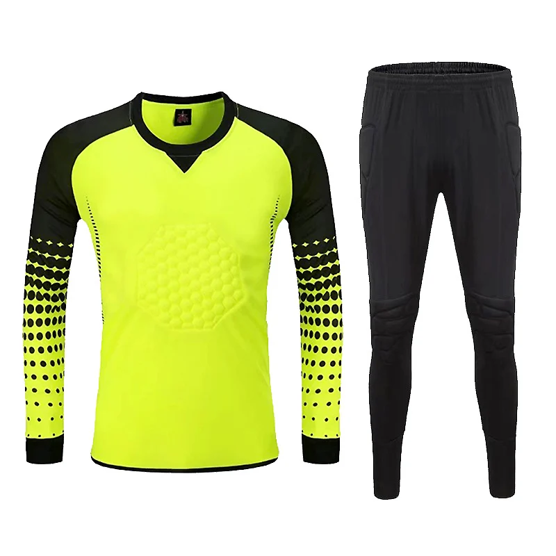 

Men Goalkeeper Jersey Football Profession Training uniforms Soccer keeper Jersey Sponge Protector Doorkeeper Goalkeeper Shirt