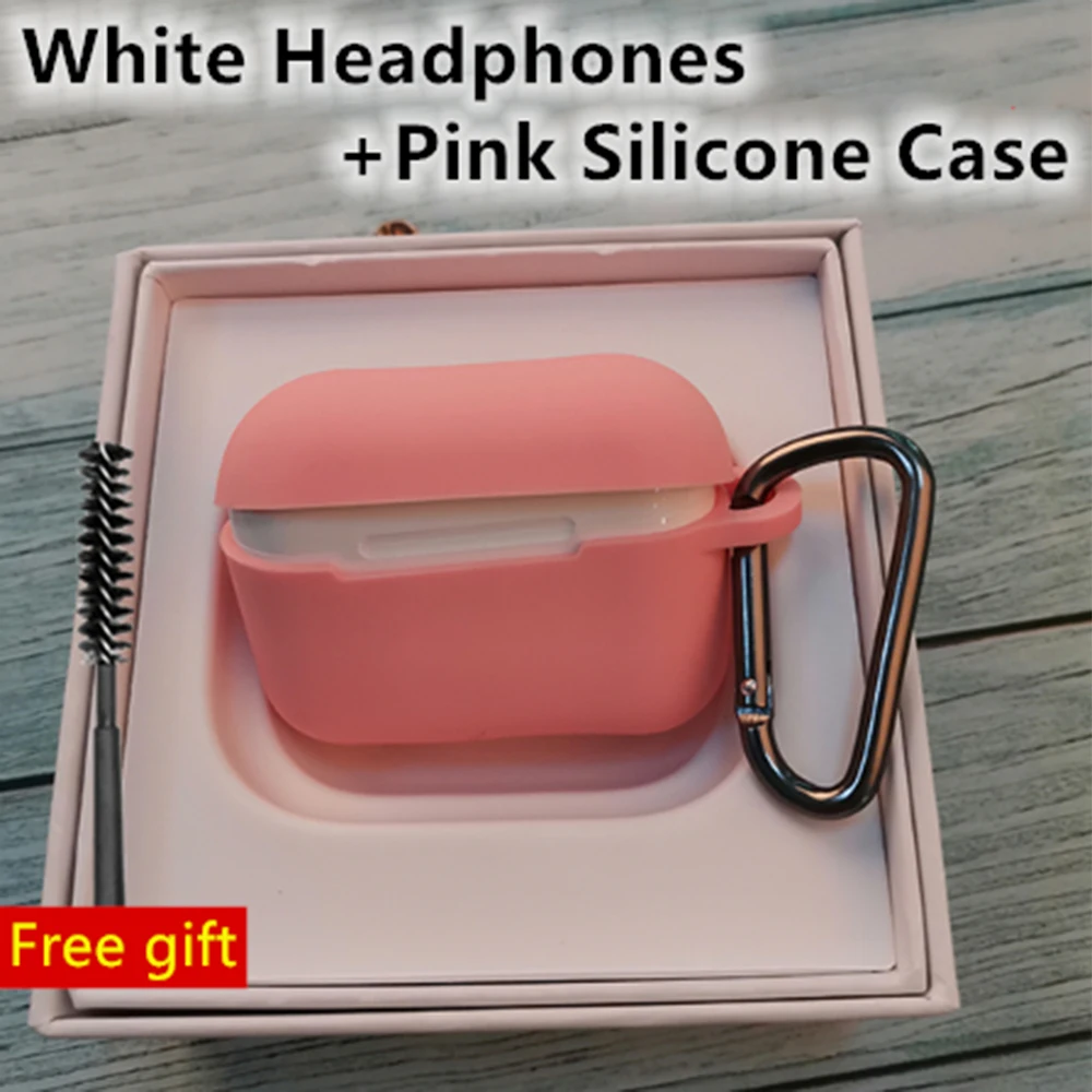 Original i100000 TWS new wireless earphones bluetooth headsets earbuds earphones PK W1 chip i100000 Pro i200000 i50000 i9000 tws - Цвет: white-pink case