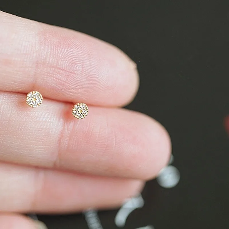 925 Sterling Silver Korean 14k Gold Plating Dandelion Stud Earrings For Women Simple Temperament Mother's Day Jewelry Gift - Image 3