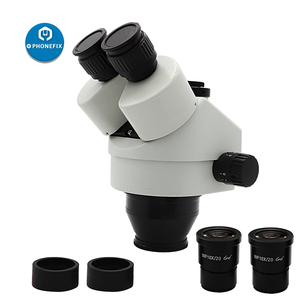 Simul-focal 7X-45X осмотр Тринокулярный зум стерео головка микроскопа WF10X 20 мм окуляр объектив промышленная головка микроскопа
