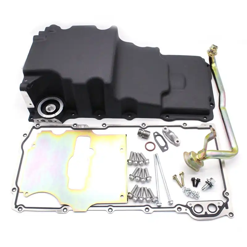 Ls Aluminum Rear Sump Low Profile Retro Fit Oil Pan For Mustang Fox Body Black Seals Aliexpress