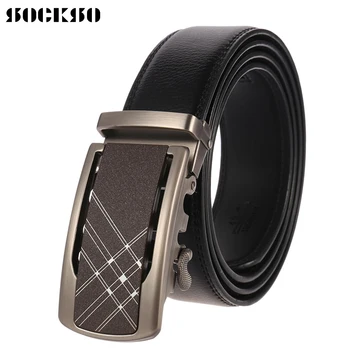 

NEW Brand 2020 Automatic Buckle Ratchet Leather Luxury Designer Belts For Classic Men Real Cowhide Belt HJ0295