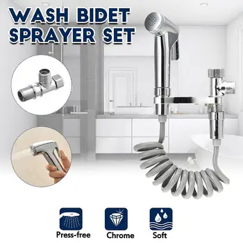 

4PCS/set Toilet Bidet Sprayer Set Sprayer Guns Shower Handheld Hand Bidet Faucet Bath Tap Hand Sprayer Shower Head Self Cleaning