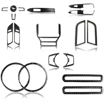 

Car Styling Decal Waterproof Fashion Car Sticker For Ford Mustang Carbon Fiber Decorative Frame Ring