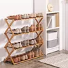 Foldable Shoe Rack 2/3/4/5/6 Layers Bamboo Shoe Cabinets Shelf Home Organizer Holder Shoes Storage Rack Dormitory Doorway ► Photo 1/6