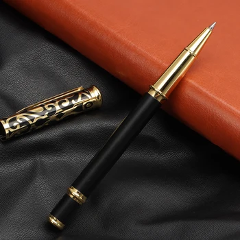 

New Hollow Metal Ballpoint Pens Luxury Business Office Sign Pen Student Writing School Rollerball Pen School Stationery Supplies