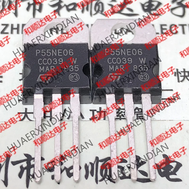 1 шт. новые и оригинальные P55NE06 STP55NE06 TO 220 60V 55A Компоненты предохранителей  | Отзывы и видеообзор