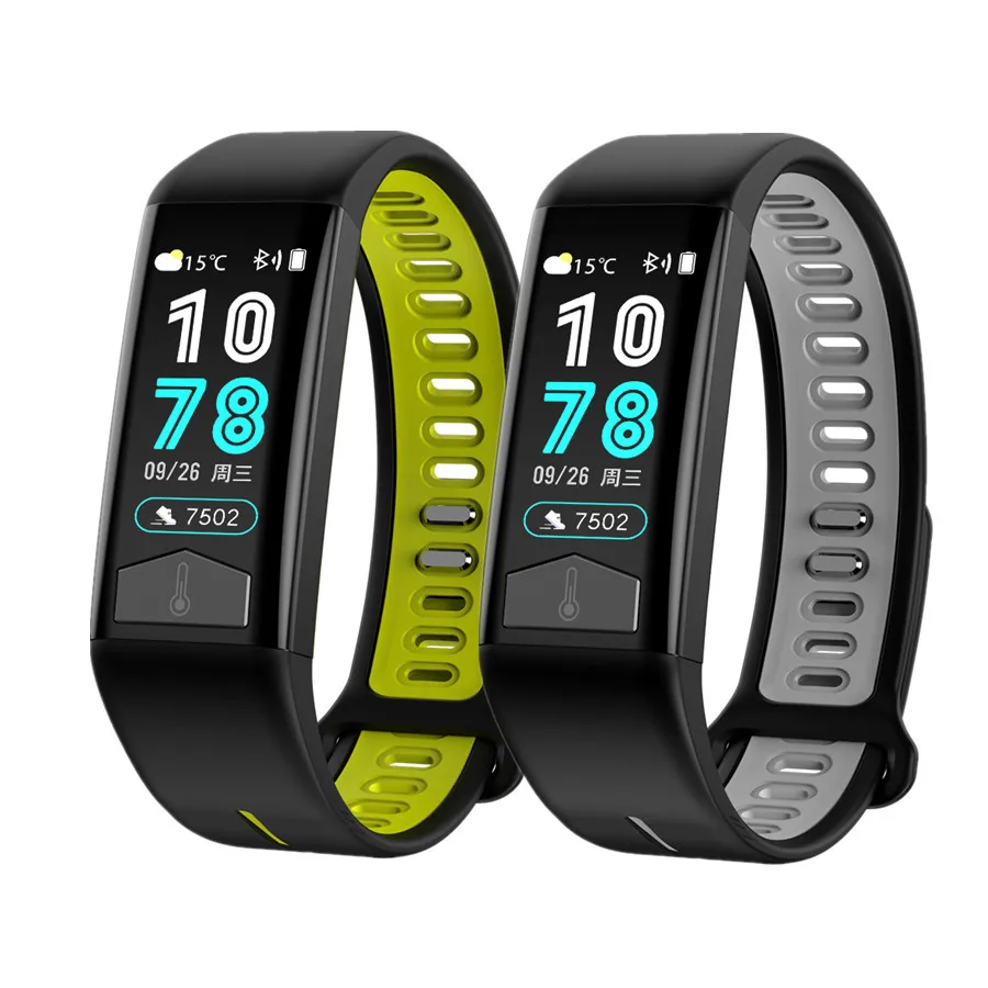 

T02 Smart Wristband PPG ECG Body Heat Heart Rate Monitor IP68 Waterproof smart watch band Smart bracelet For Men And Women