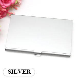 Silver Креативный Чехол для карт из нержавеющей стали, металлический держатель для кредитных карт, коробка для визиток из нержавеющей стали серебристого алюминия, металлический кошелек - Цвет: Silver