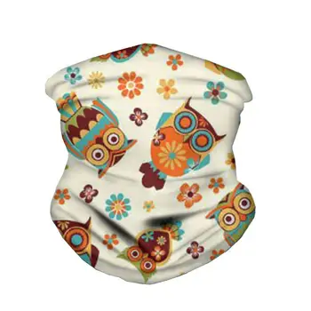 

HYCOOL New Scarf 2020 Cartoon Owl Print Motorcycle Neck Shield Balaclava Casual Sport Multi Function Magic Headband Cool Bandana