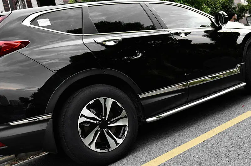 Для Honda CR-V CRV сталь хромированная Боковая дверь тела рельефная Накладка для отделки 6 шт