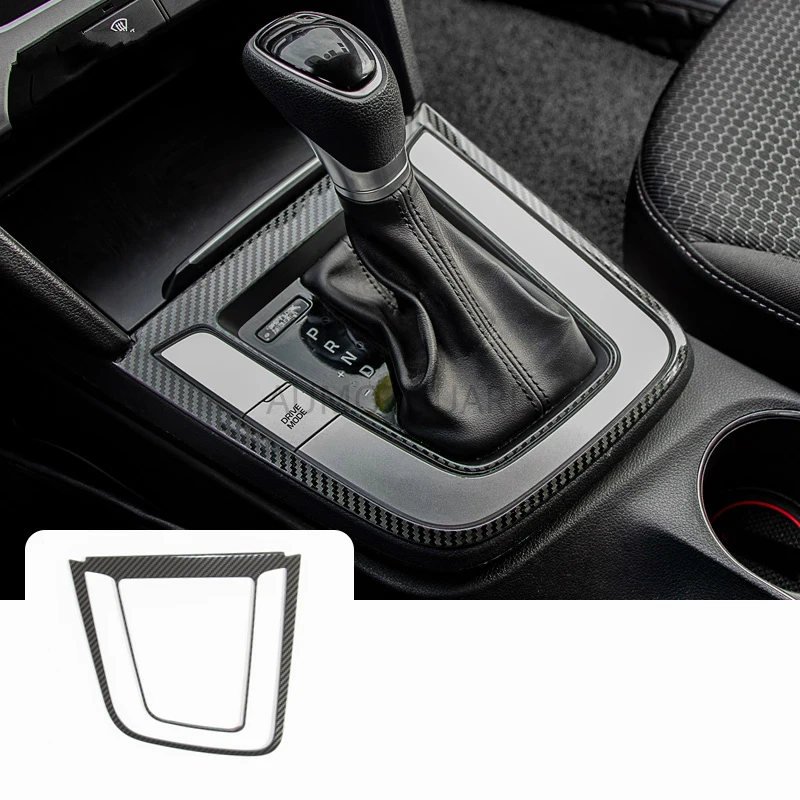 

Stainless Steel Carbon Fiber Car Gear Shift Frame Trims Gear Cover Sticker For Hyundai Elantra 2016 2017 2018 2019