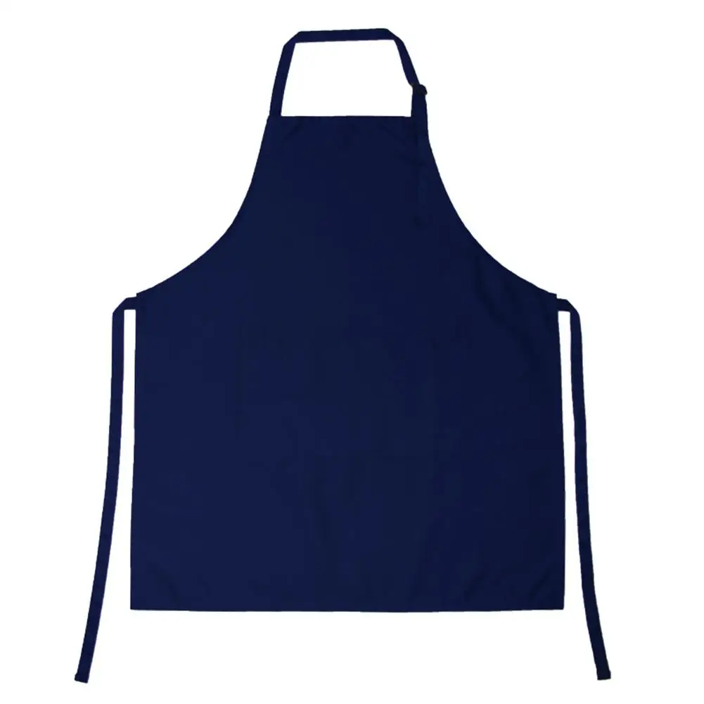 Navy TPFOCUS 1Pcs Kitchen Apron Adjustable Apron Wiping Hands Pure Color Apron Adult Cooking for Kitchen Cleaning Tools 78cm*68cm - Цвет: Navy