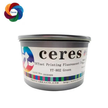 

Ceres 802 Green Fluorescent Ink for Paper, Offset Printing ink
